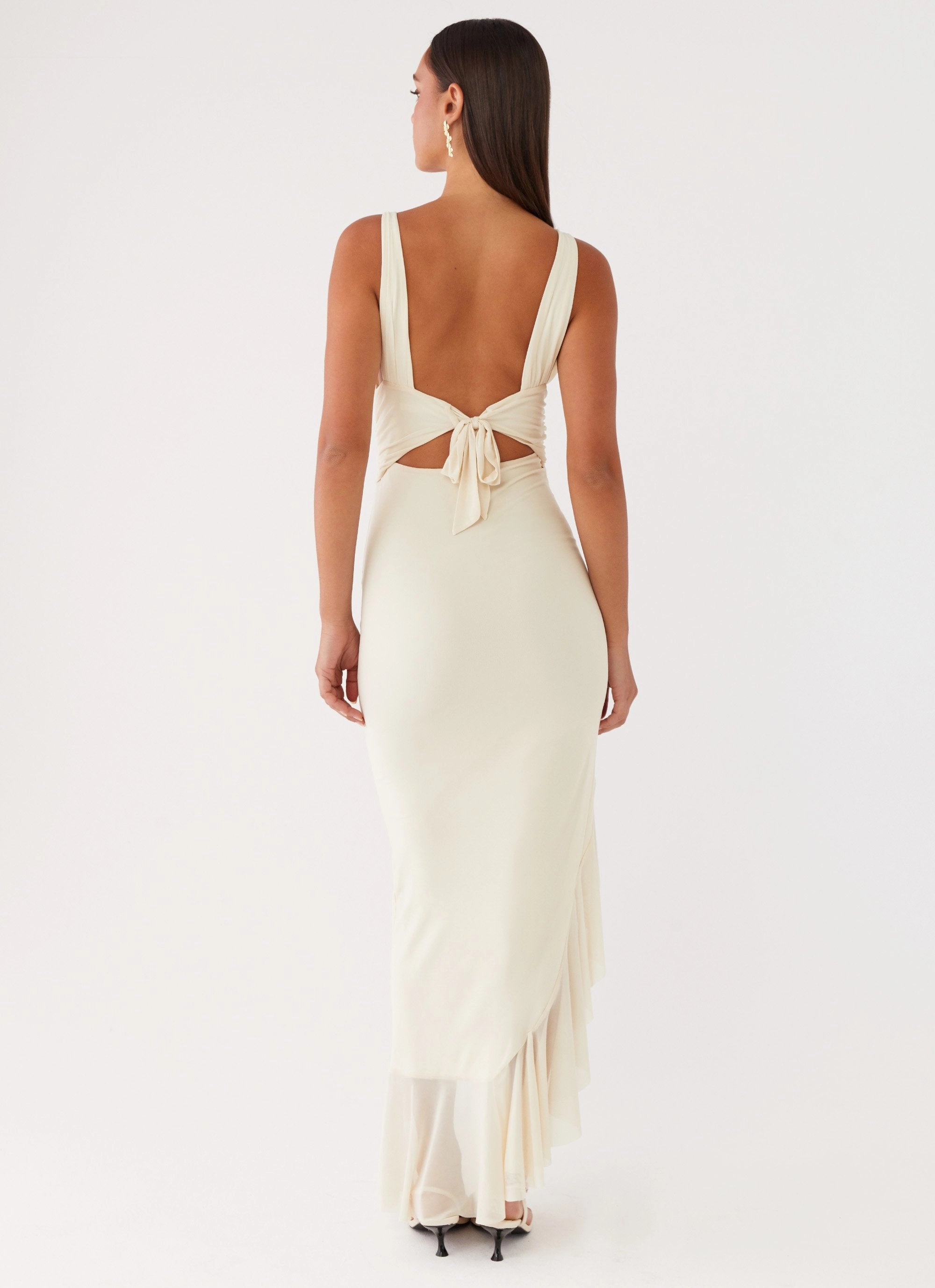 Summer Soft Luna Eclipse Cut Out Maxi Dress - Lemon