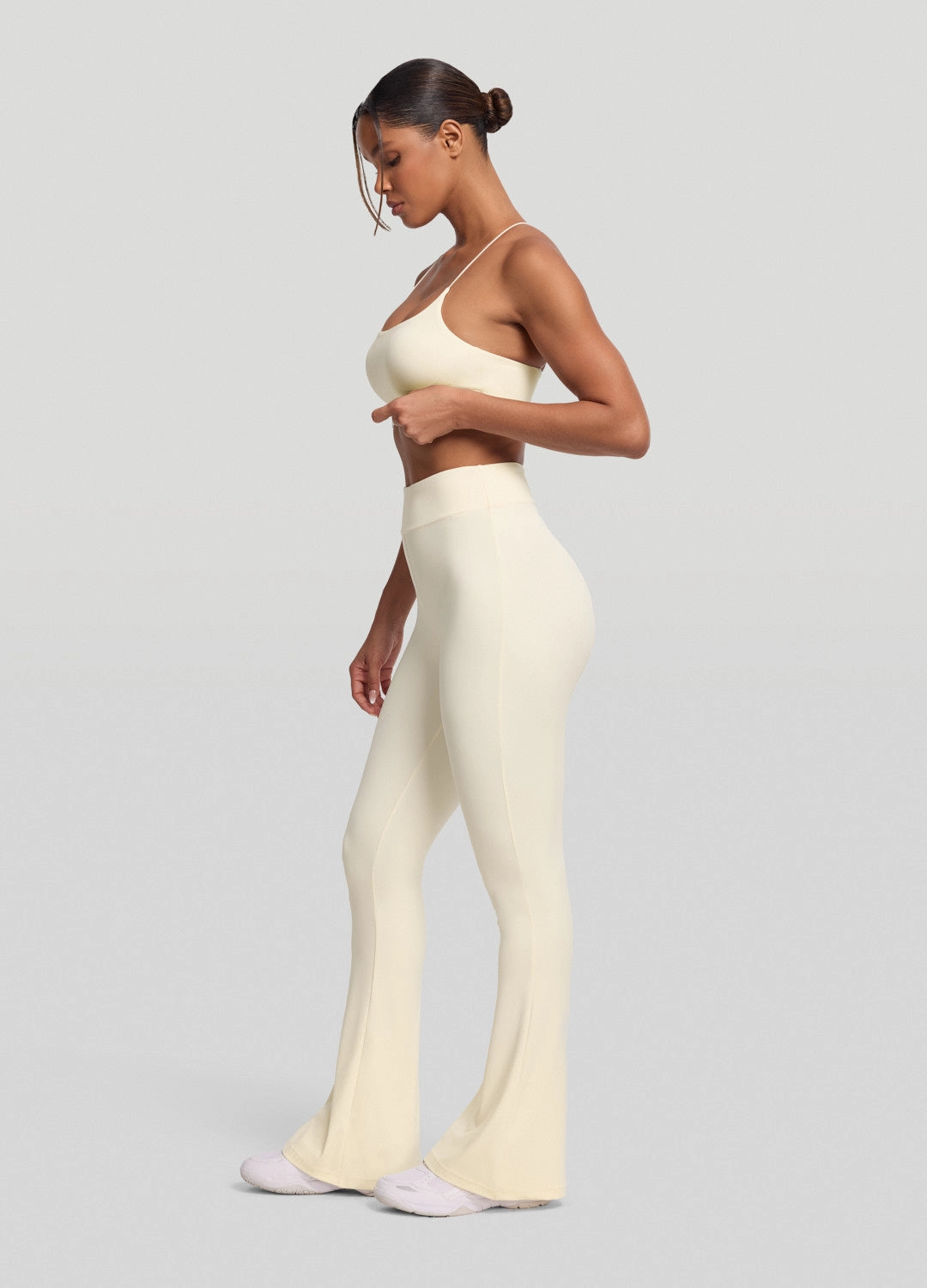 Wrinkle Resistant Luxury Choice City Walk Soft Touch High-Waisted Flared Leggings