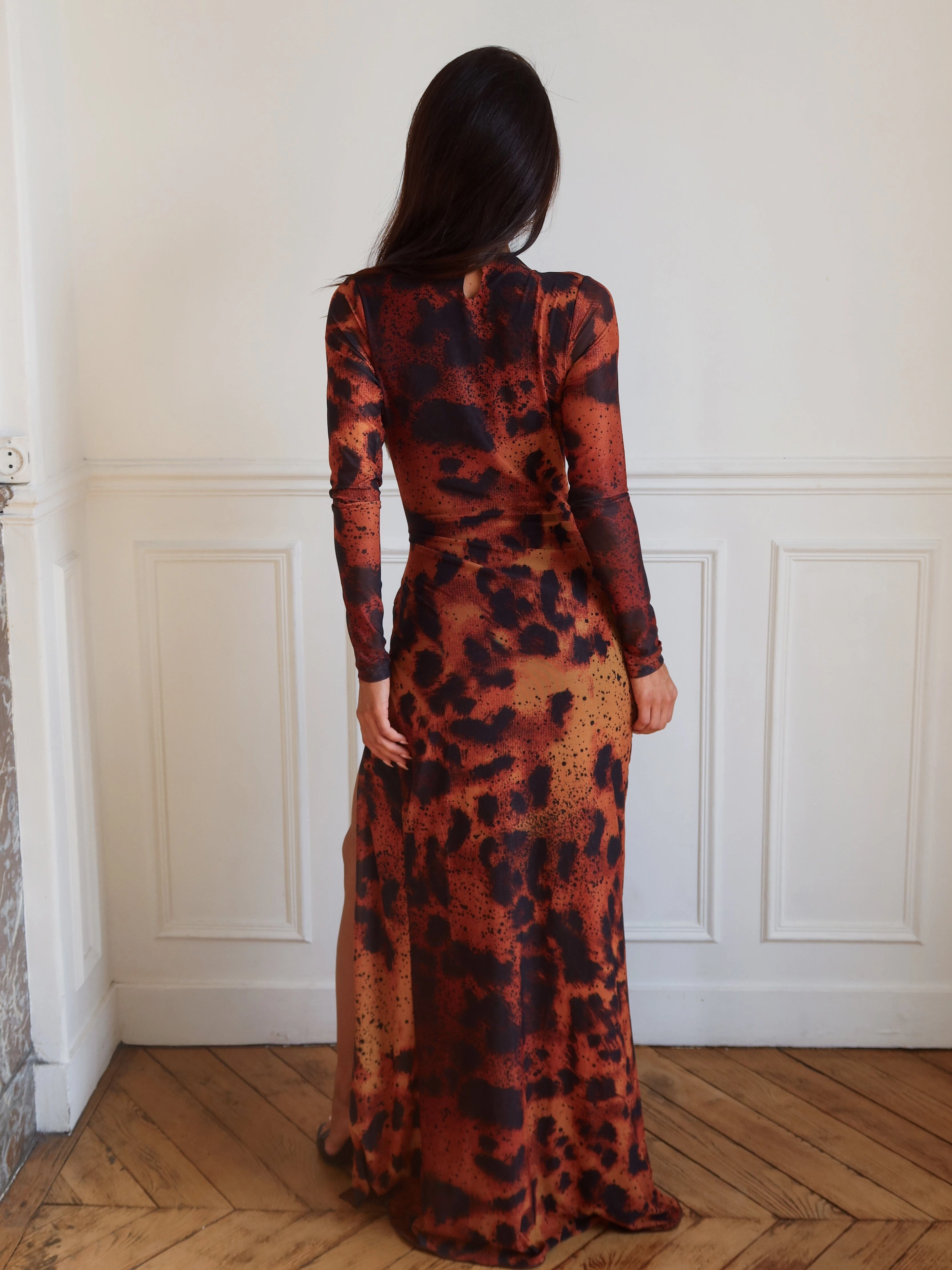 LUNELLE MAXI DRESS DENALI NoiseFreeFabric