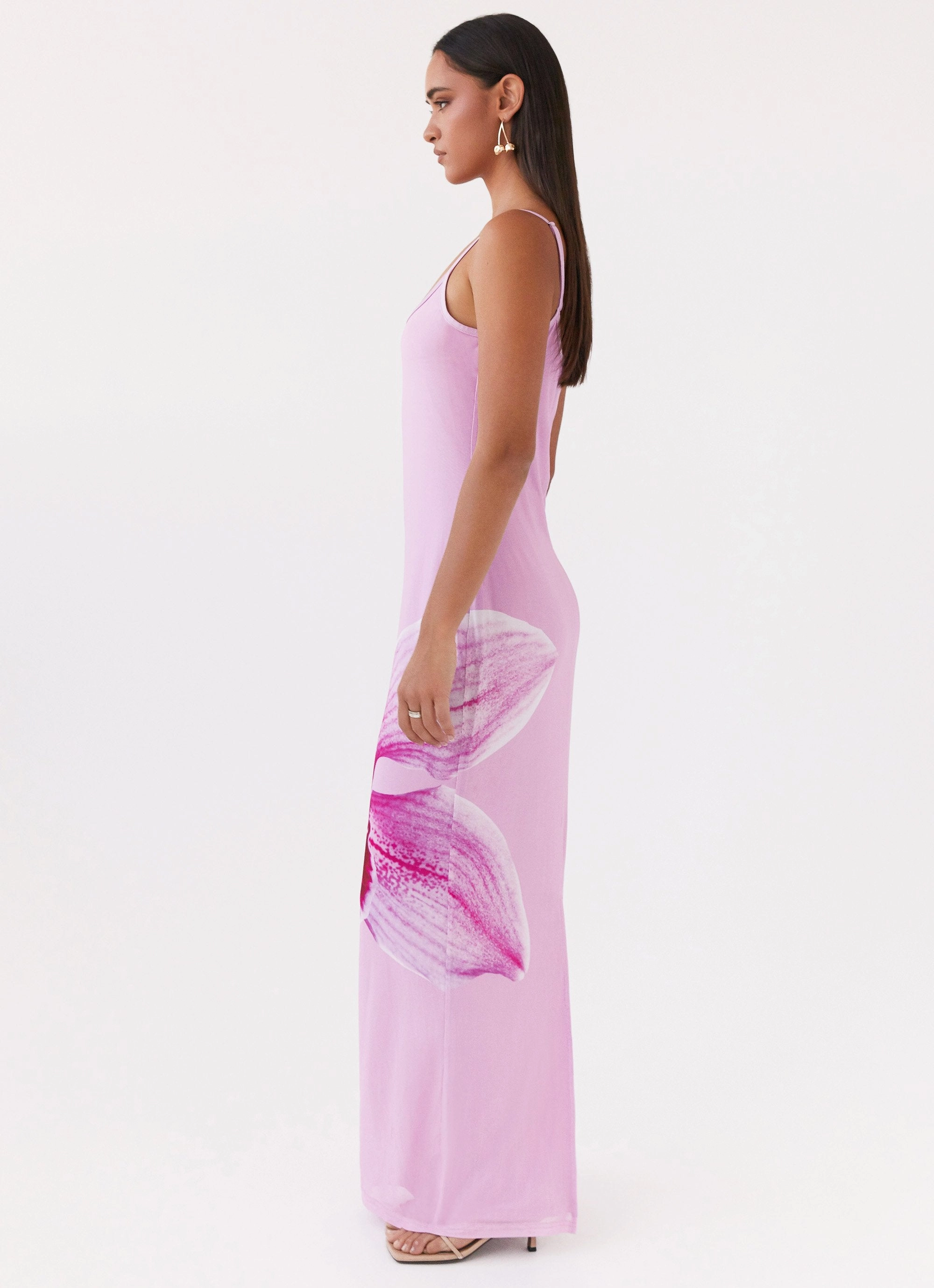 Bad News Mesh Maxi Dress - Pink Magnolia Happy Fit