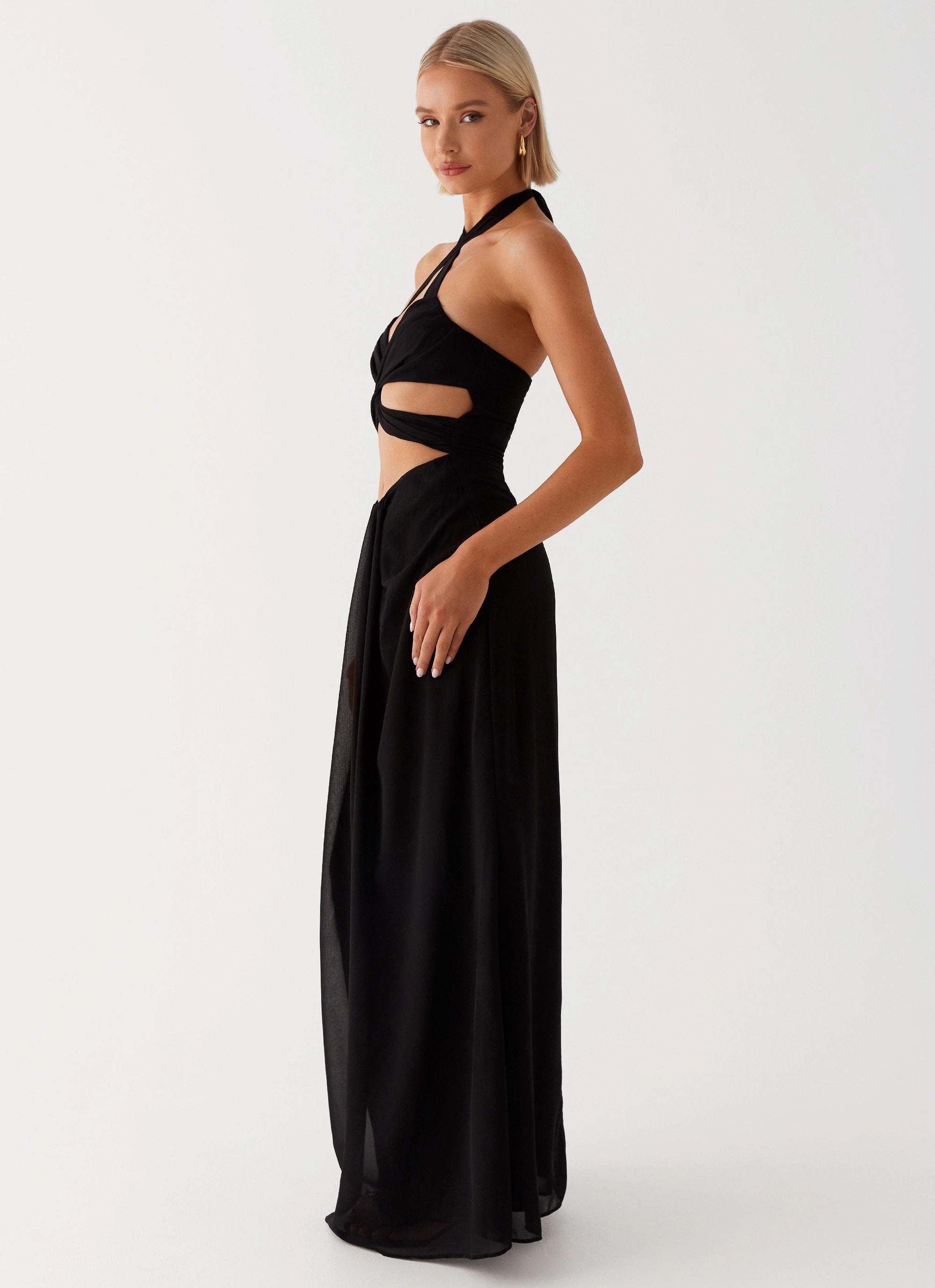 Perfect Waistband Timeless Comfort Lady Marmalade Maxi Dress - Black