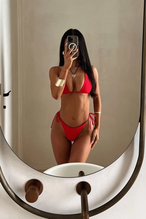 Sunshine Day Machine washable Lydia Bikini Bottoms - Red