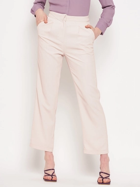 HighDensityWeave Madame Beige Trouser