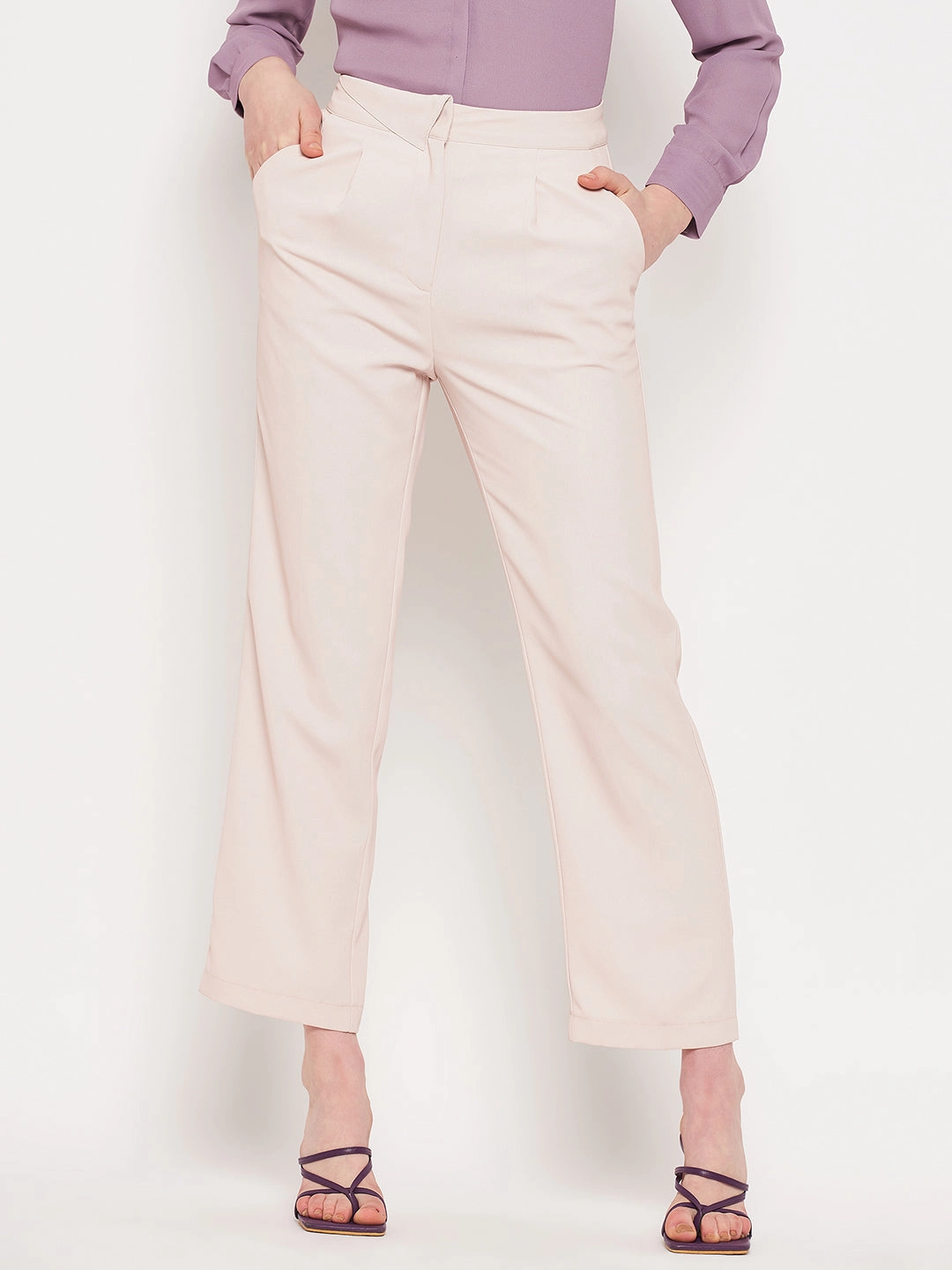 HighDensityWeave Madame Beige Trouser