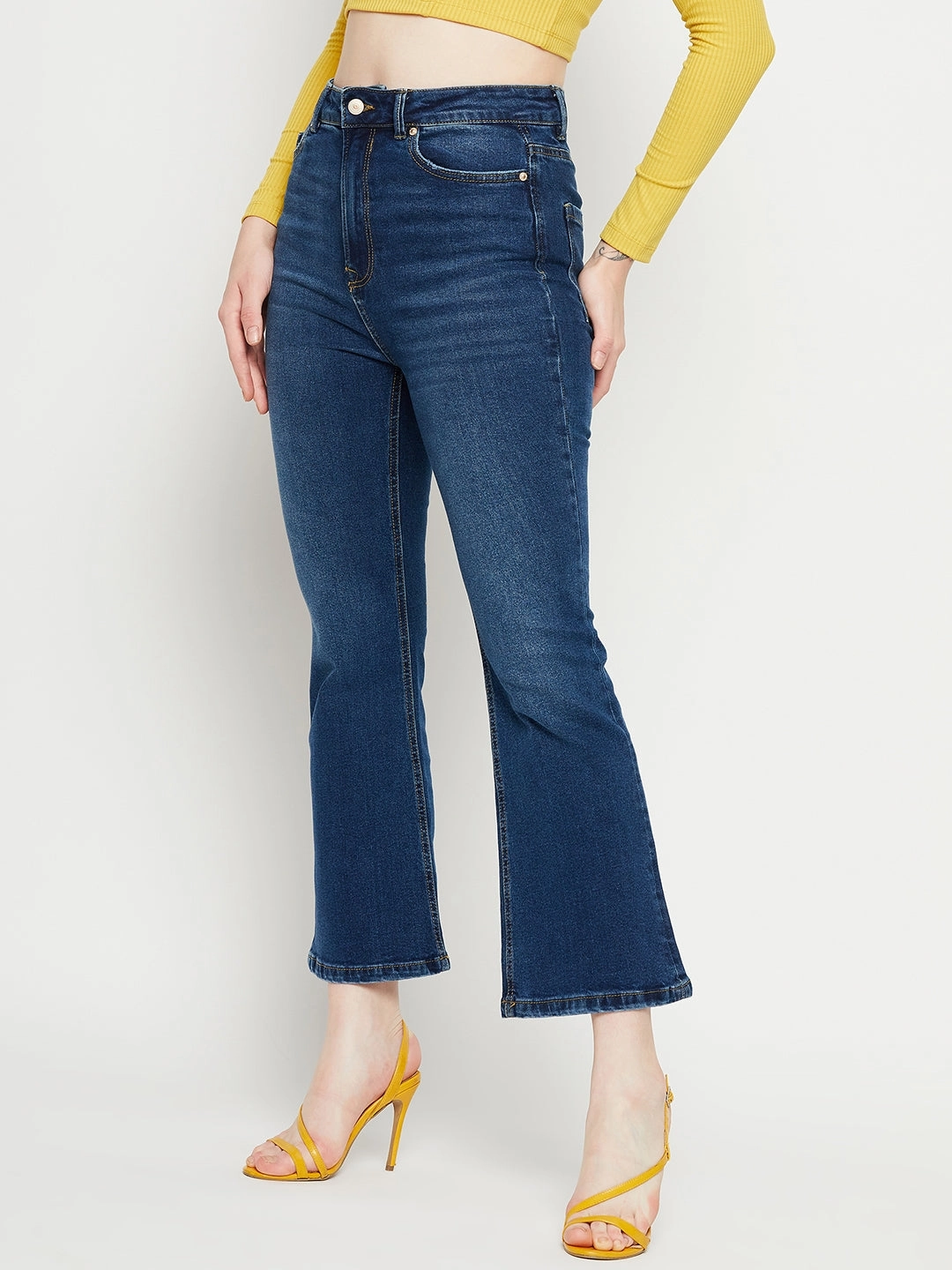 Madame Darkblue Denim Smart Comfort Casual Street
