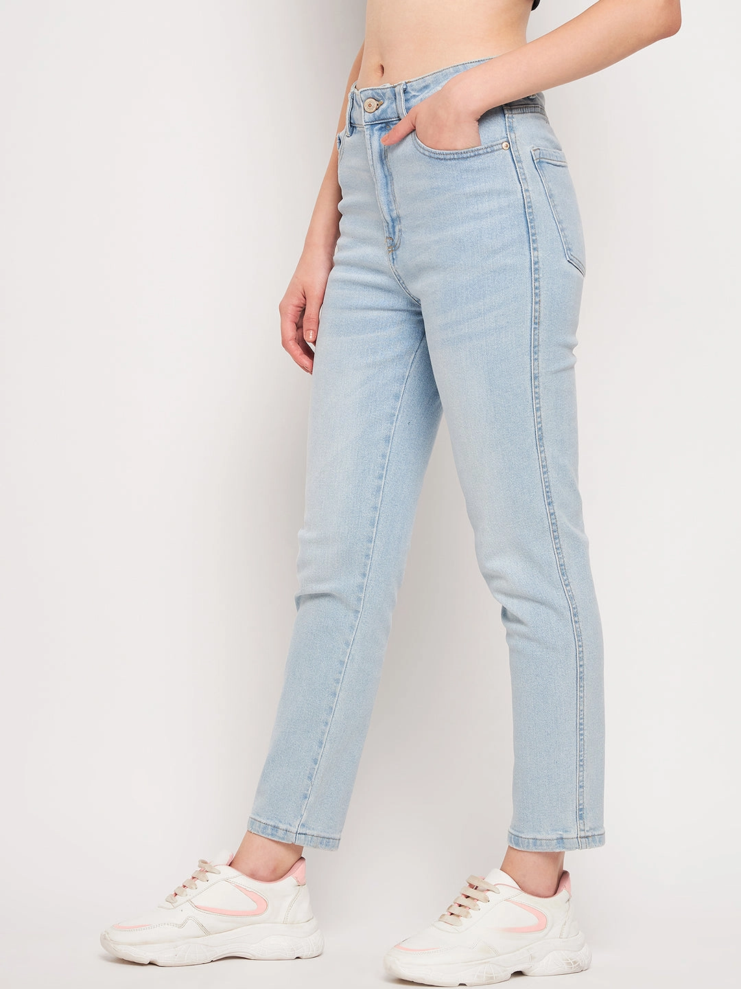 Madame Ice Blue Denim Smart Fit Street Mood