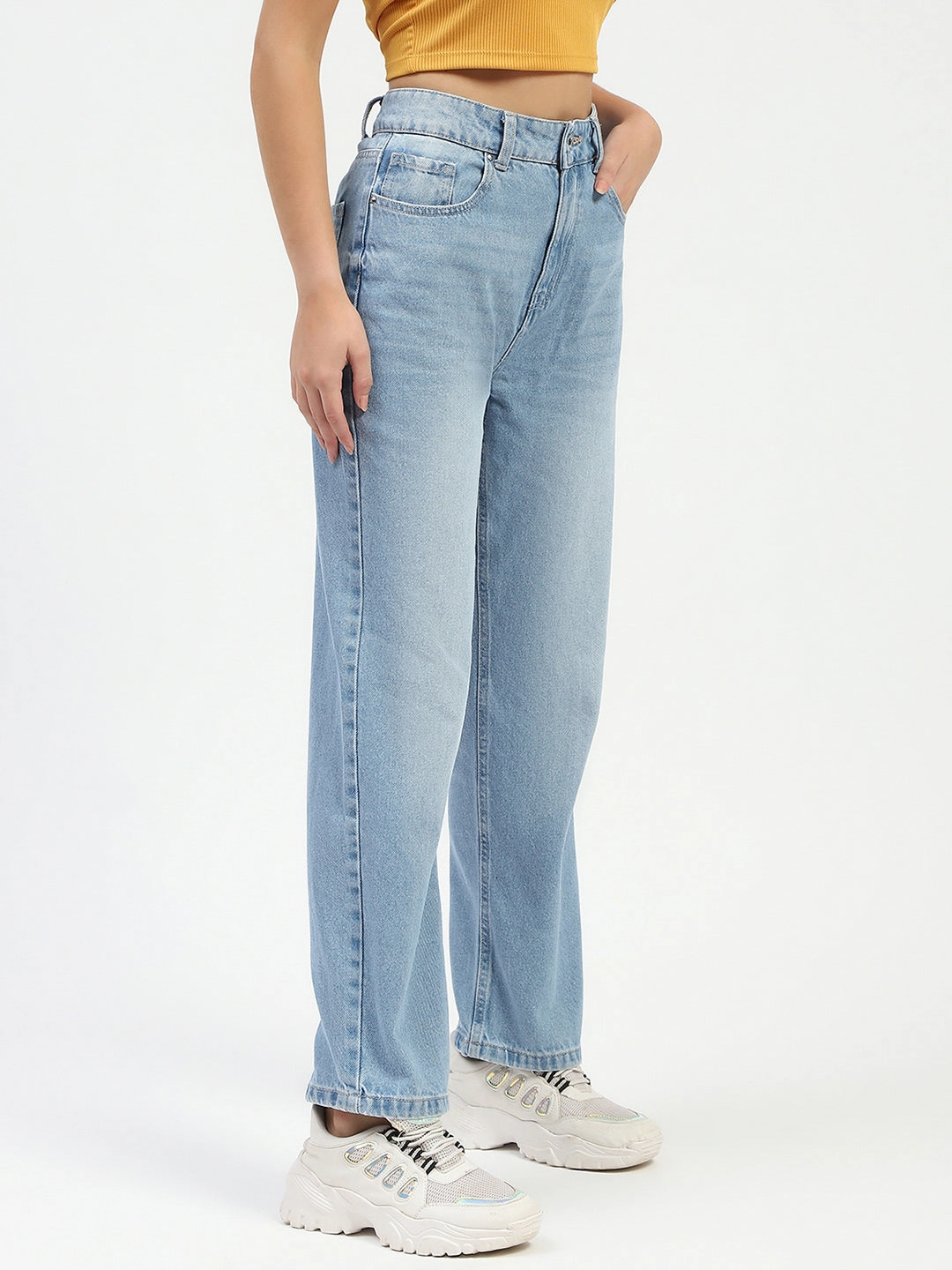 Casual Element Madame Light Blue Straight Fit Jeans