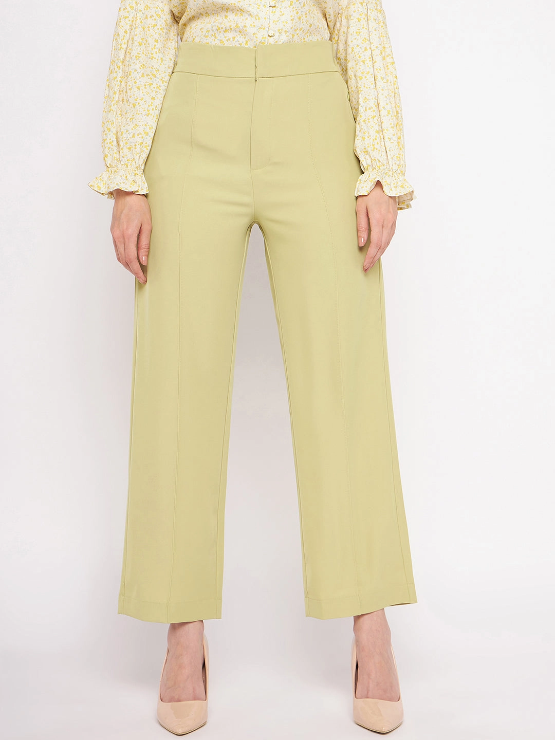 Packable design Relaxed Waist Madame Lime Green Trouser