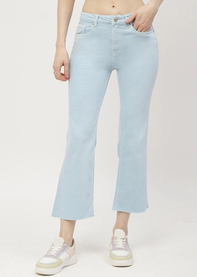 Chic Essentials Madame Low Waist Sky Blue Bell Bottom Jeans