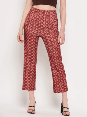 Madame Printed Rosewood Trouser Long Wear