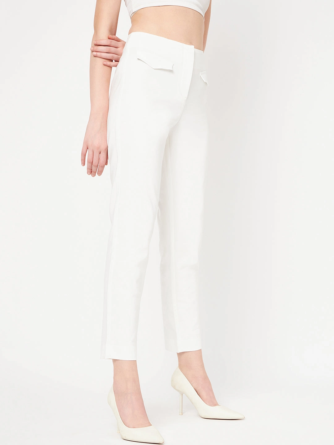 Bonded Seam Technology Warm Layer Madame White Solid Trouser