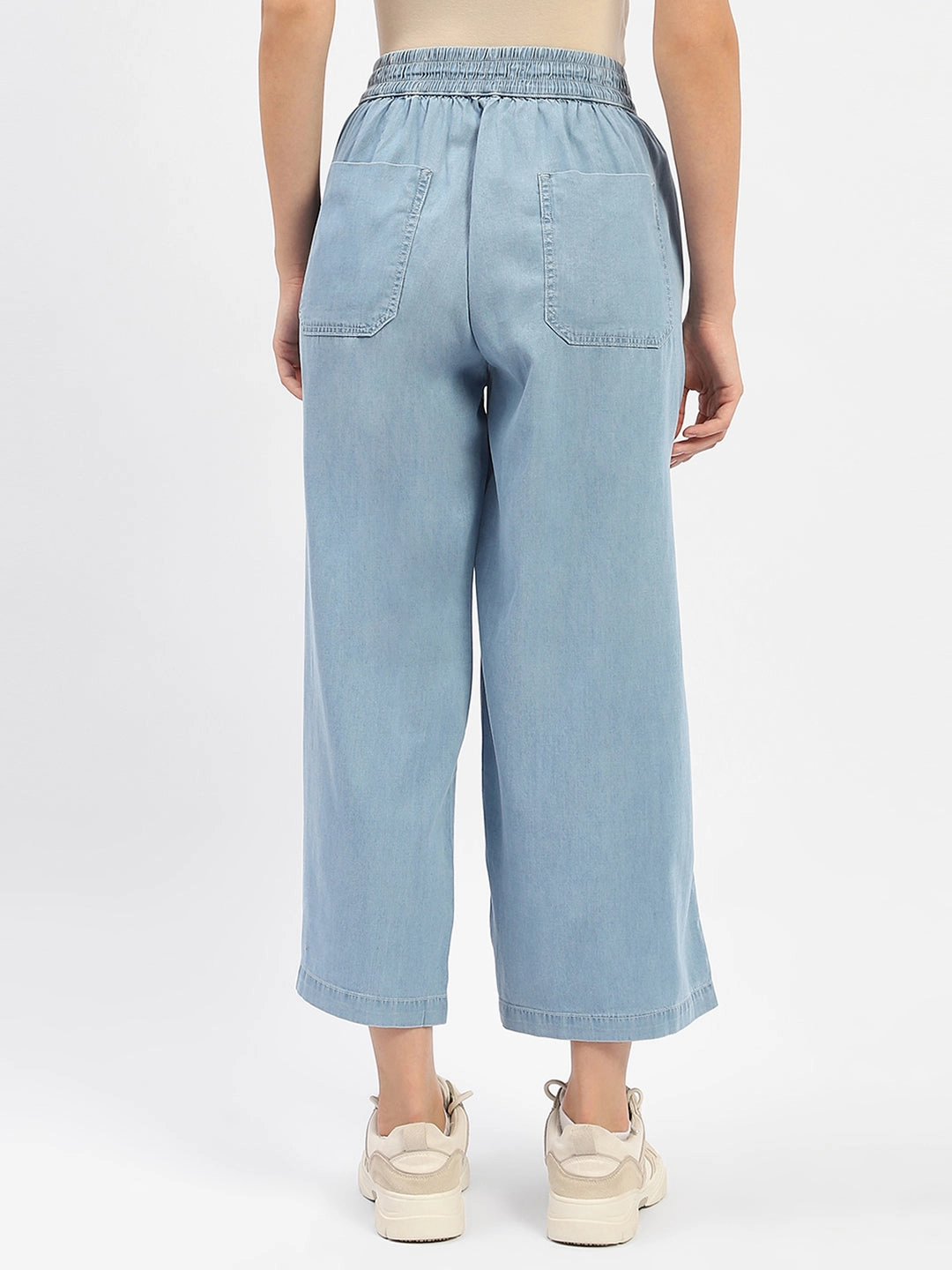 Street Appeal Madame Wide Leg Cropped Light Blue Denim
