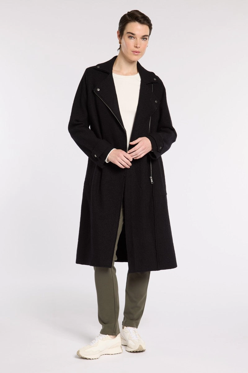 Marco Polo - YTMP3624 Boiled Wool Moto Coat Ultra Soft Brushed Interior Lightweight Thermal Tech