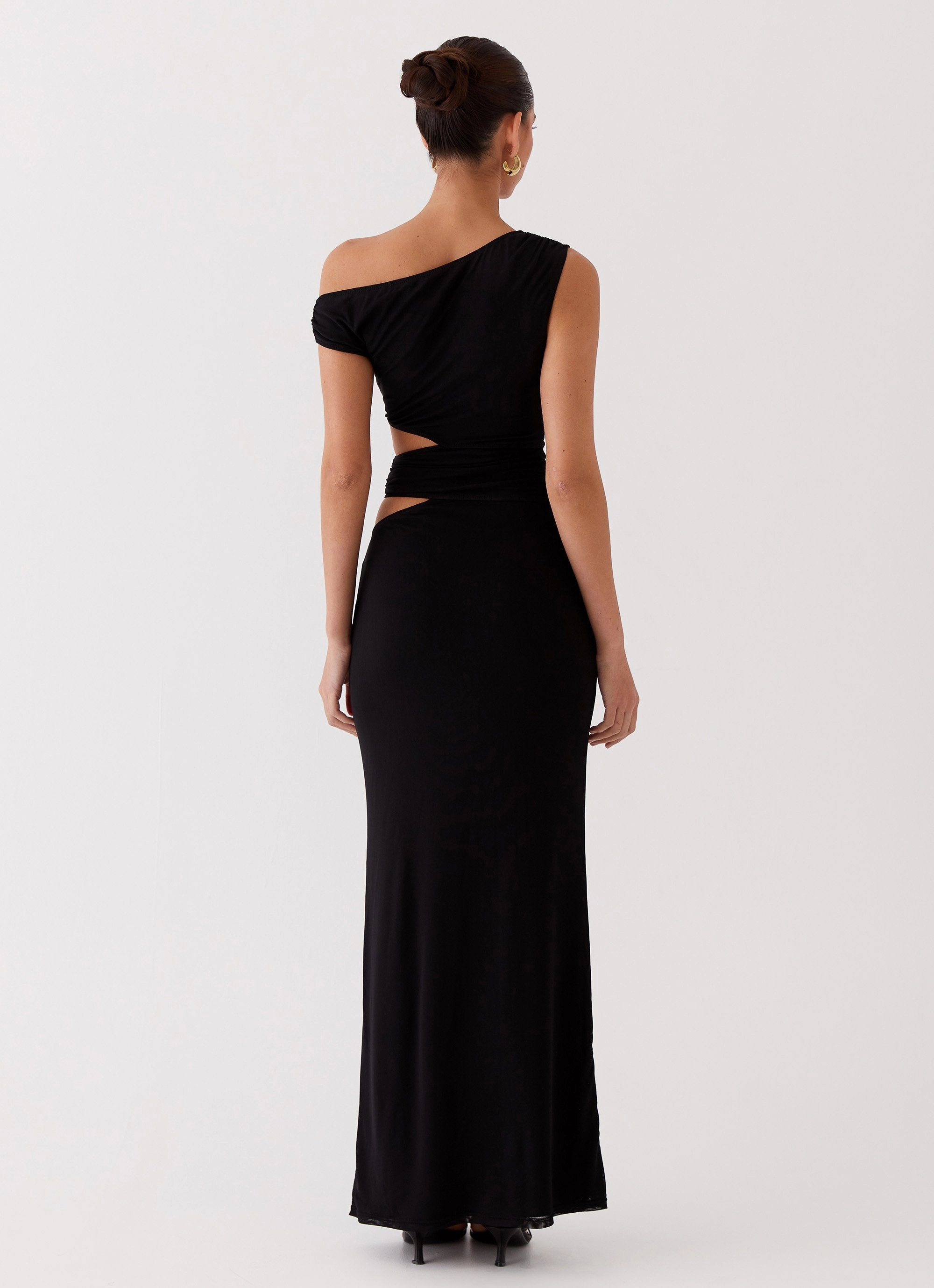 Margot One Shoulder Maxi Dress - Black Bold Mood Functional-Design