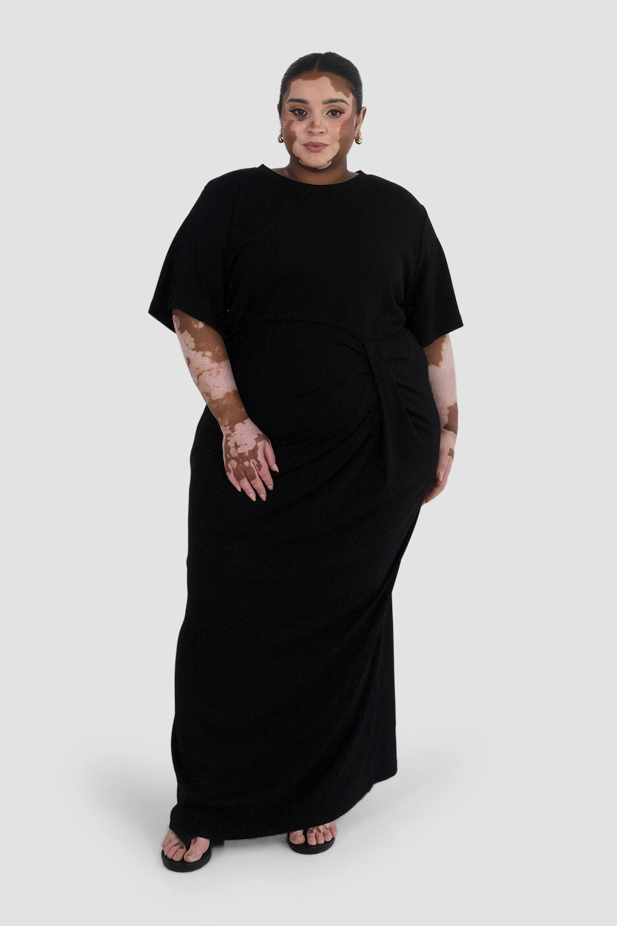 MARNIE RIB DRESS BLACK Light Cloud Vibrant Spirit