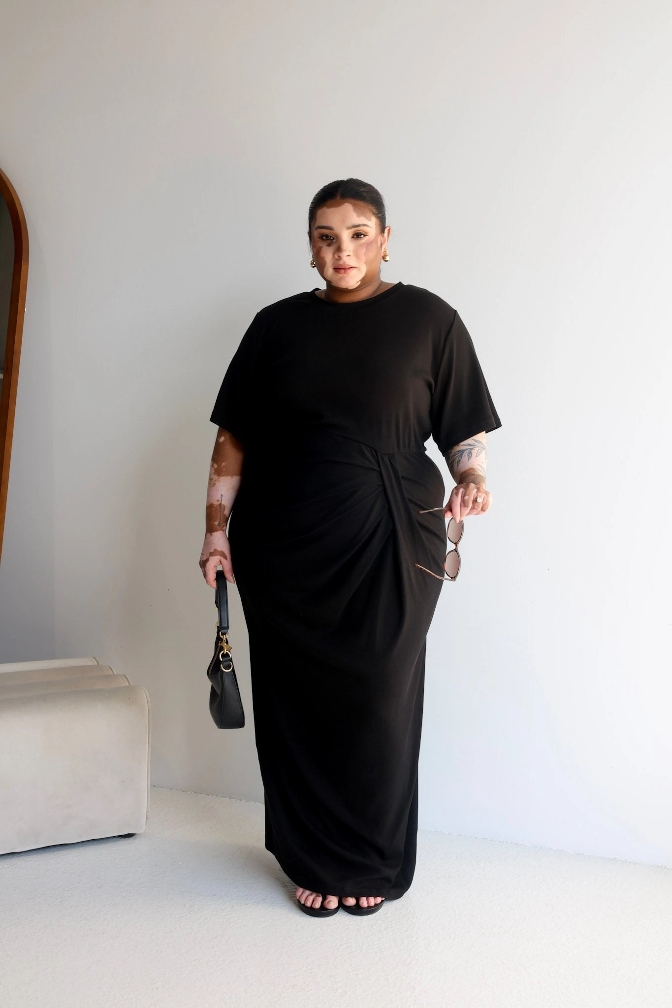 MARNIE RIB DRESS BLACK Soft color