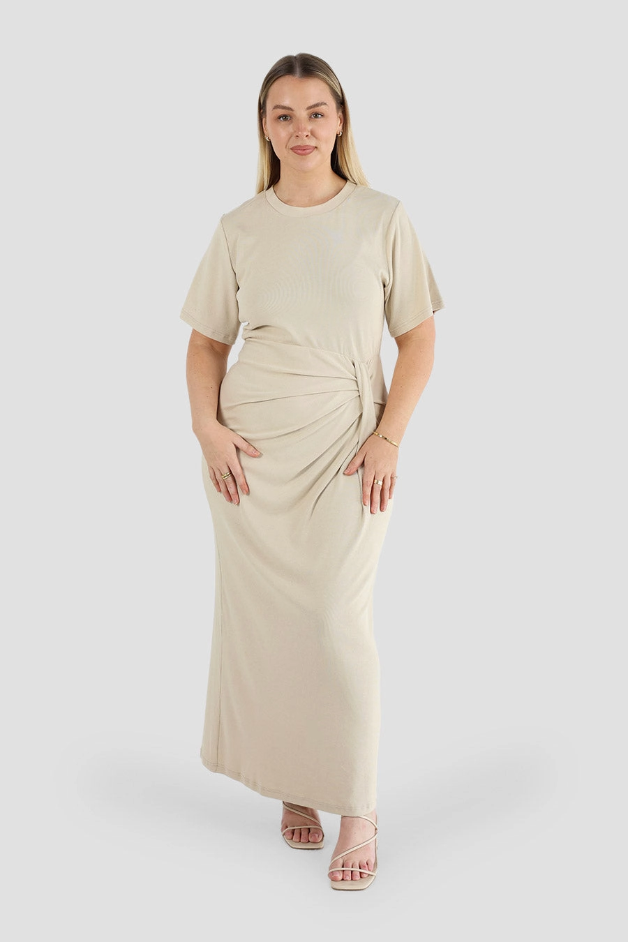 MARNIE RIB DRESS VANILLA Fashion Forward Texture Flow