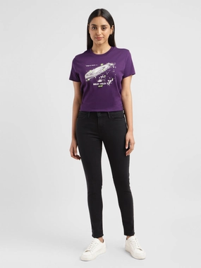 Lightweight Material Nature Lover Party Look Women's 710 Blue Skinny Fit Mid Rise Jeans