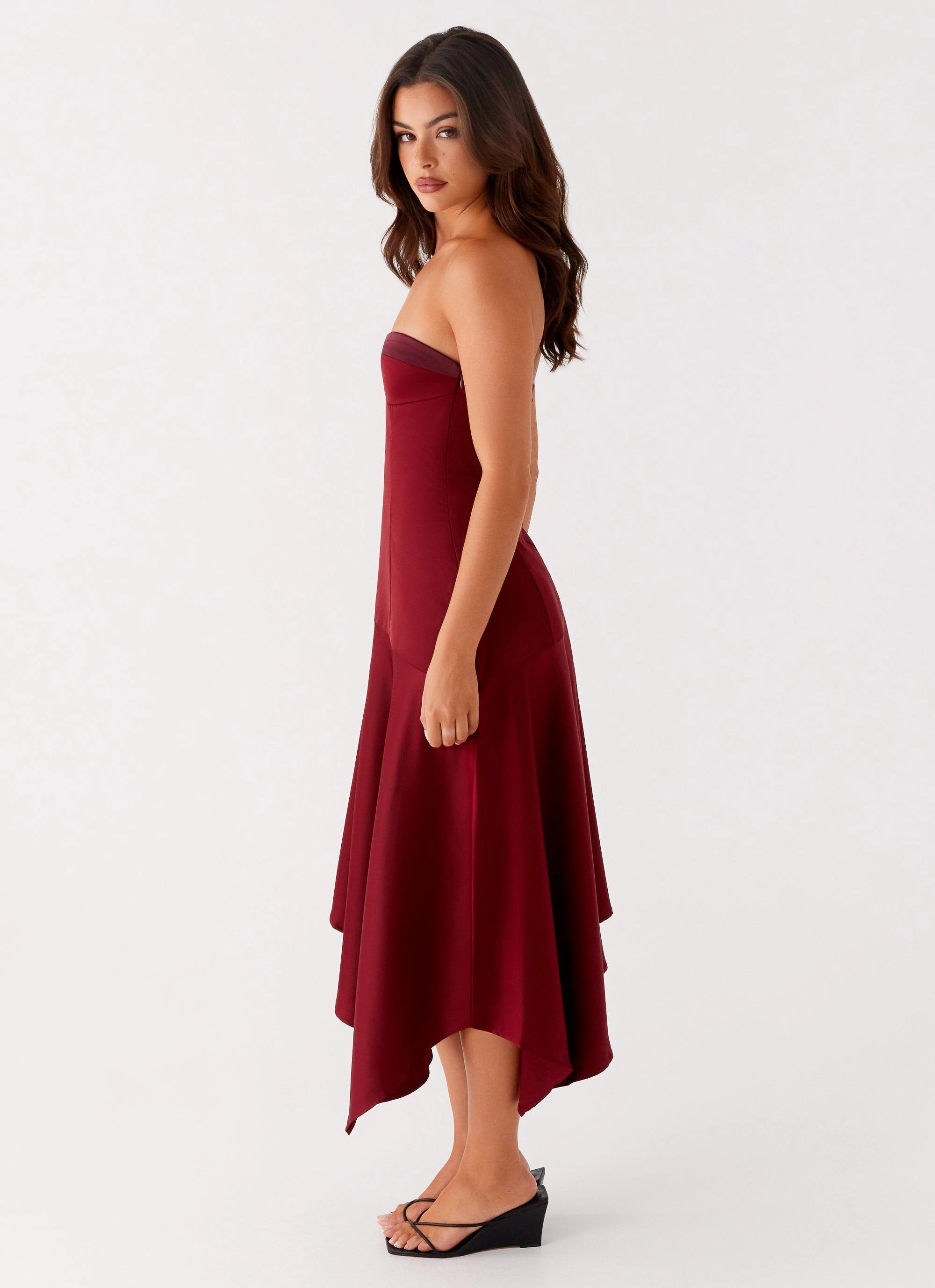 Perfect Layer classic waist Matisse Midi Dress - Red