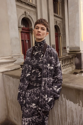 wrinkle free Thick Fabric Maud Dainty - DTY03835B Lily Reversible Jacket