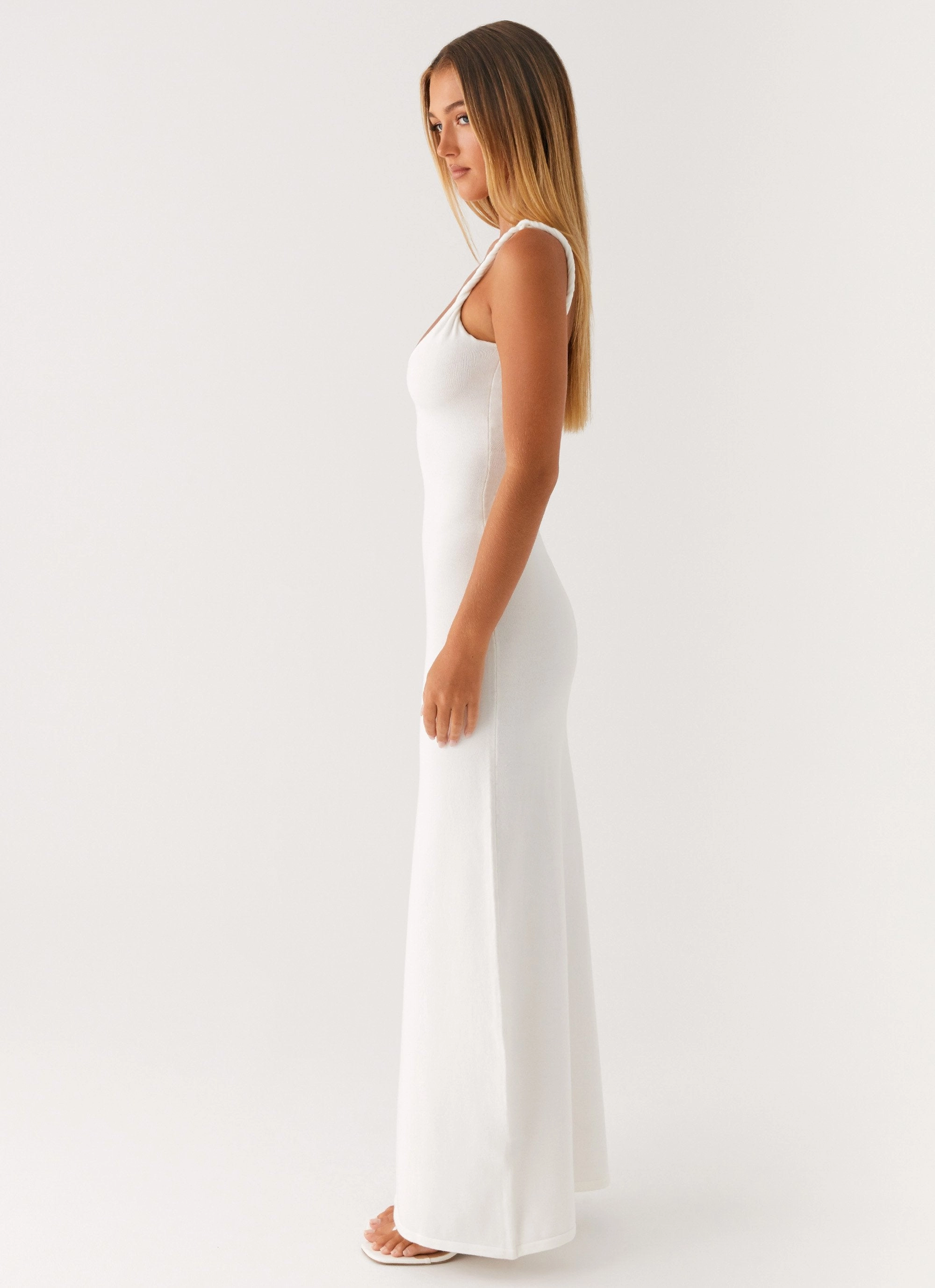 Playful-Detail Anastasia Maxi Dress - Ivory