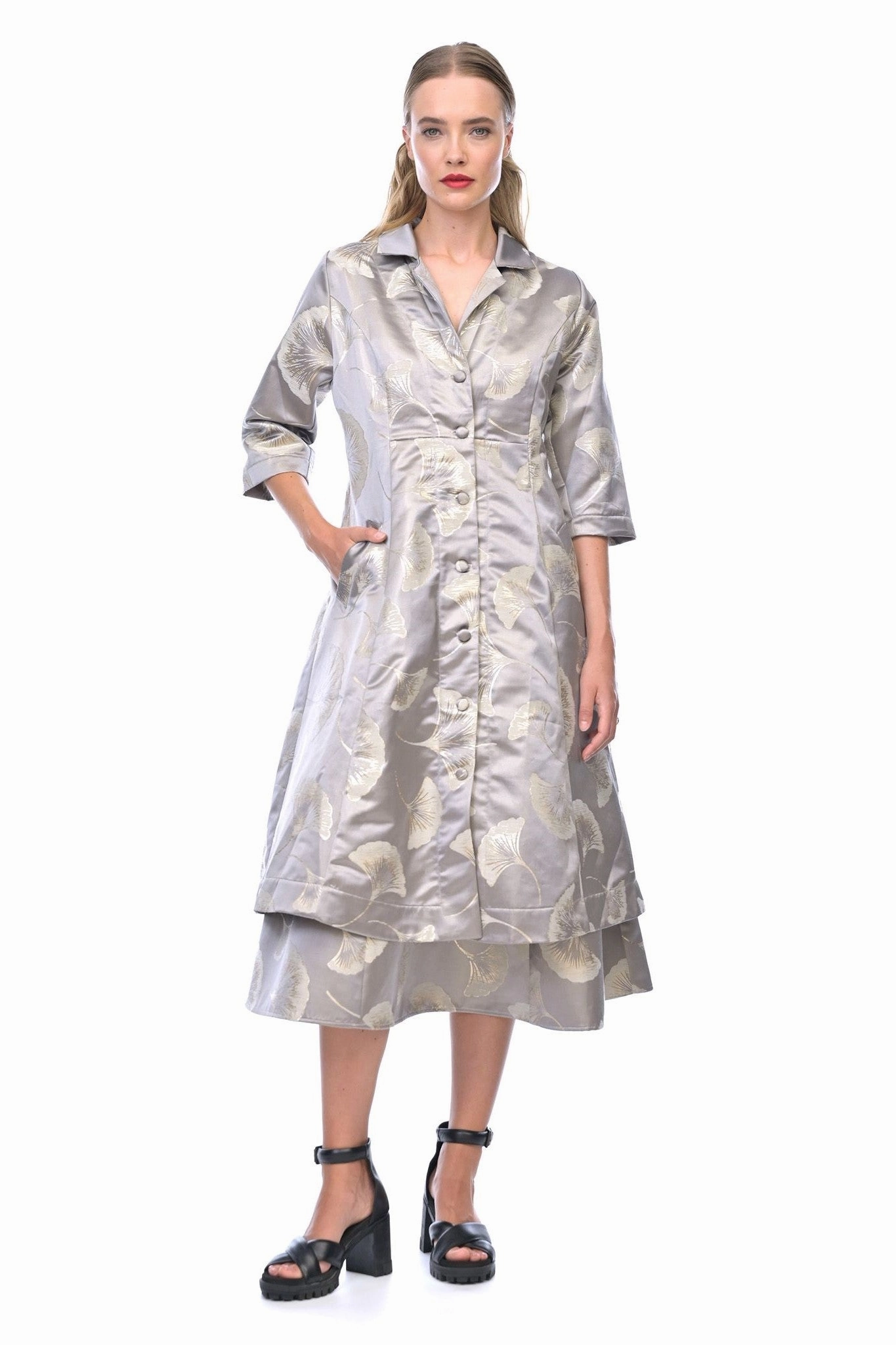 Non Restrictive Cut CompressionResistant Megan Salmon - M5100 Lotus Austin Coat