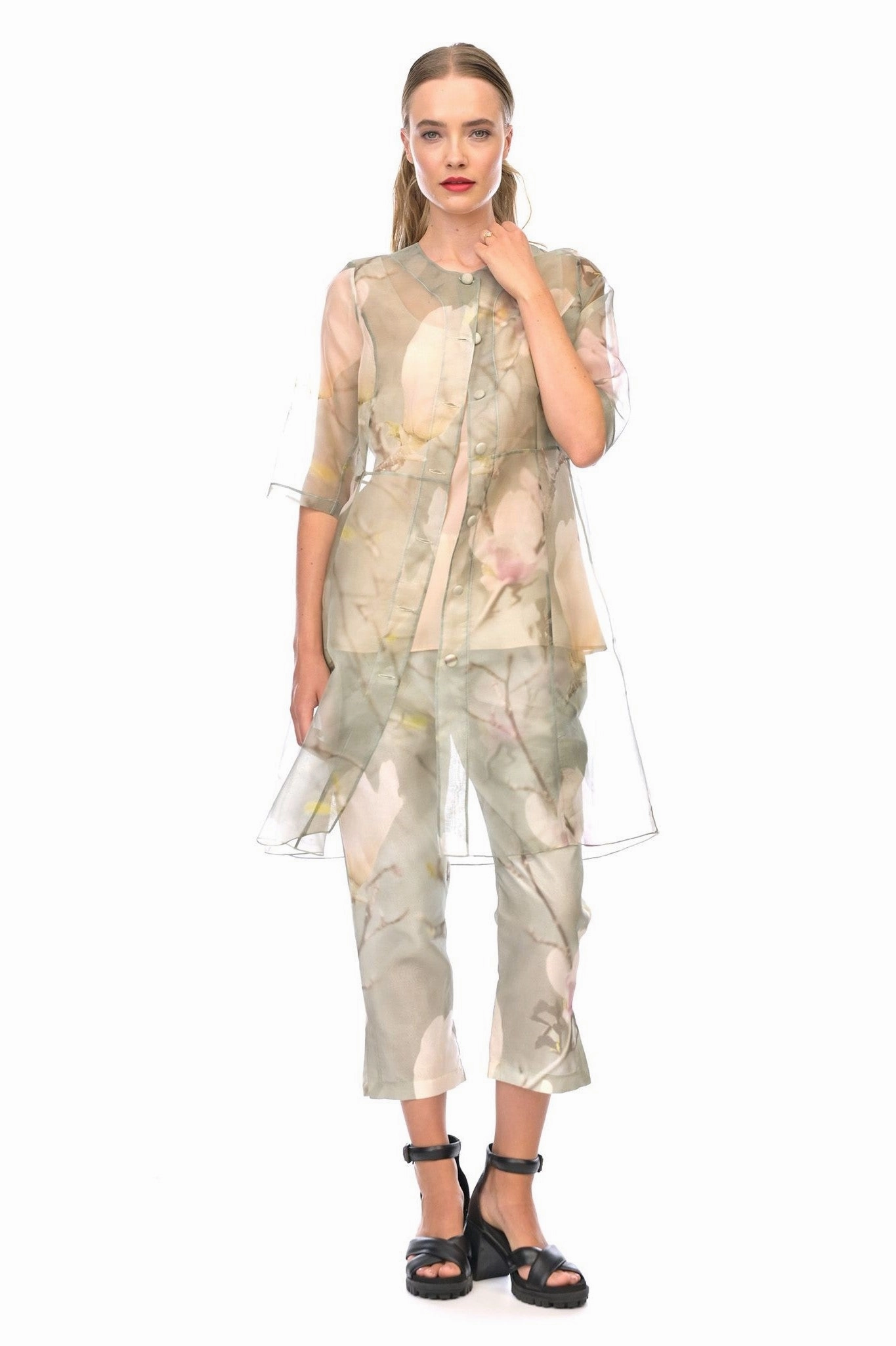 Zipper Closure Mechanism Megan Salmon - M5120 Magnolia Noble Coat