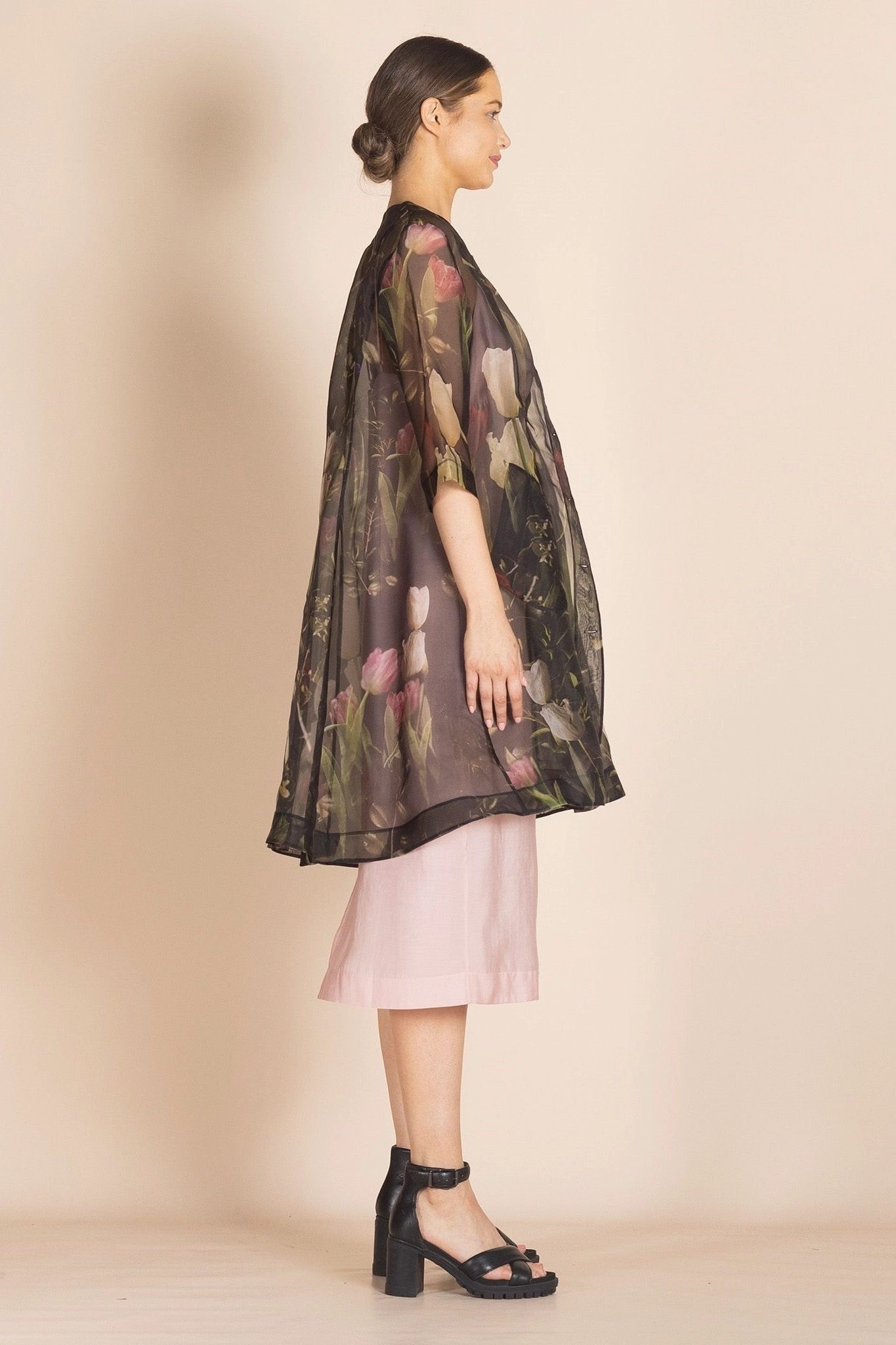 Megan Salmon - M5327 Tulips Giselle Coat Rainy Day Option Odor Resistant Fabric