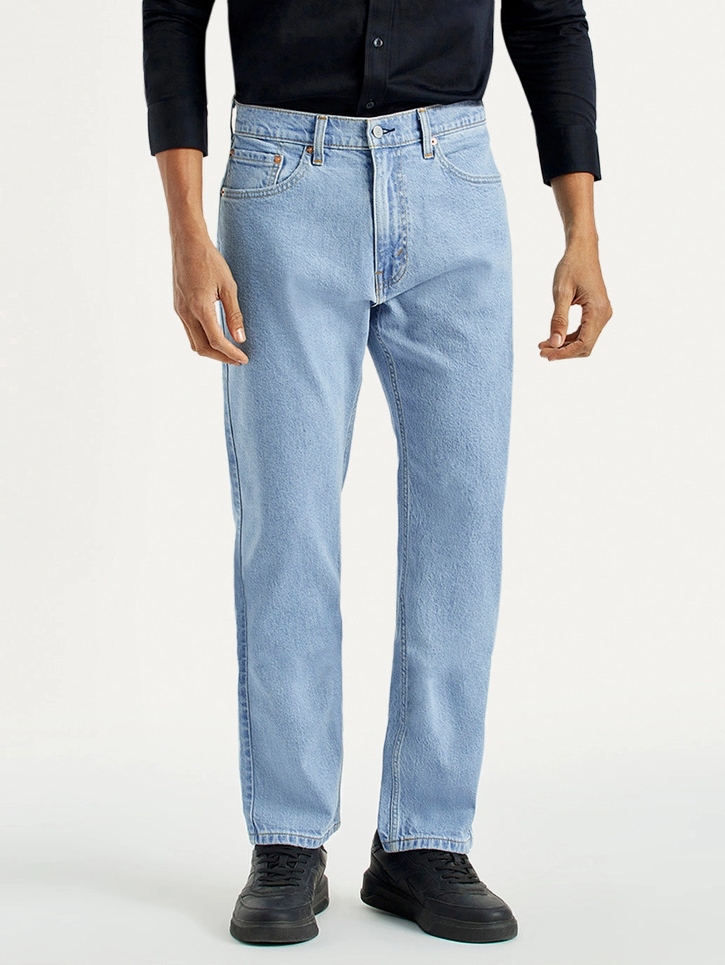 Men's 505 Light Indigo Straight Fit Mid Rise Jeans Affordable Neutral Holiday Vibes