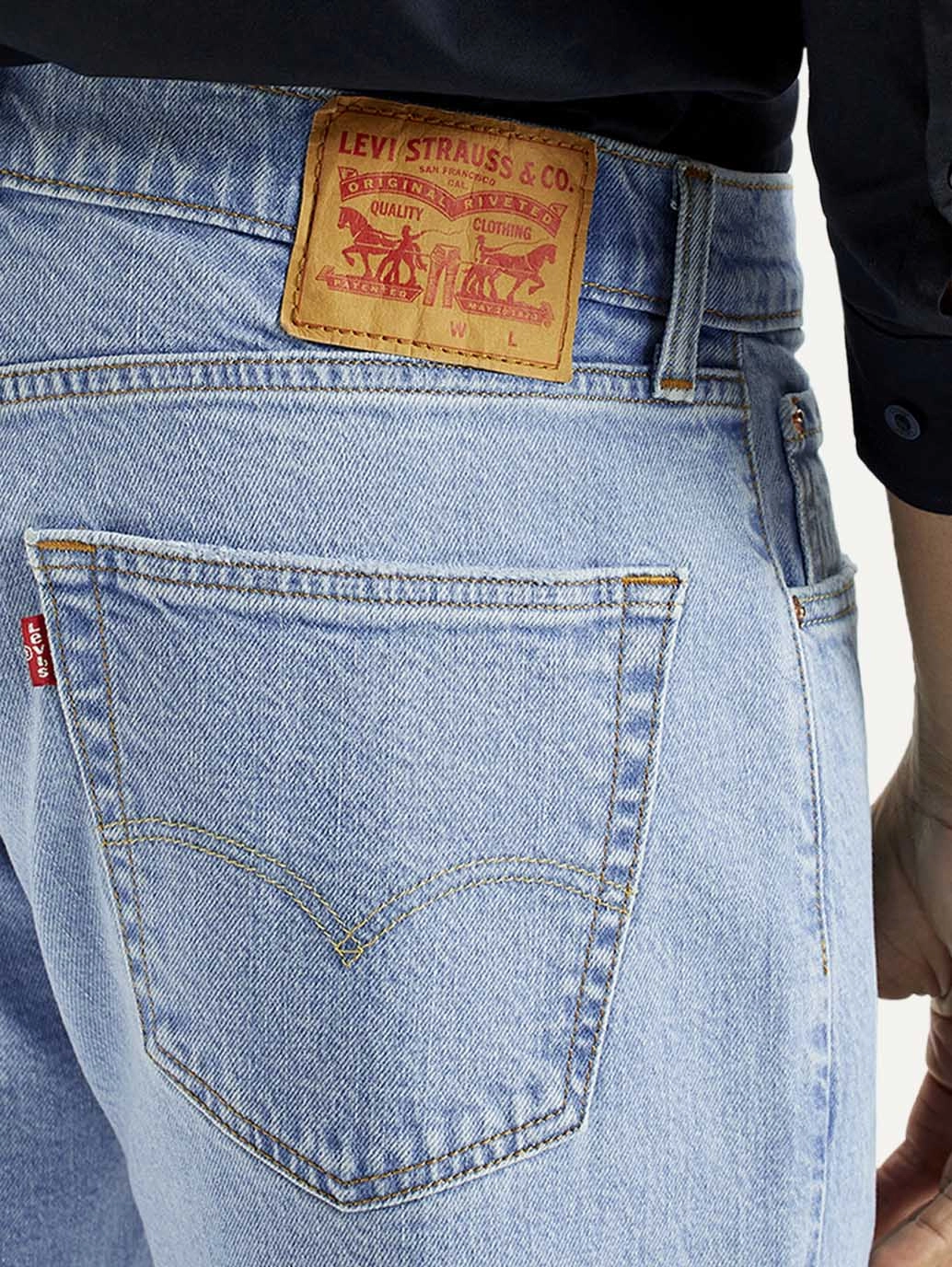 Simple Wear Men's 505 Light Indigo Straight Fit Mid Rise Jeans