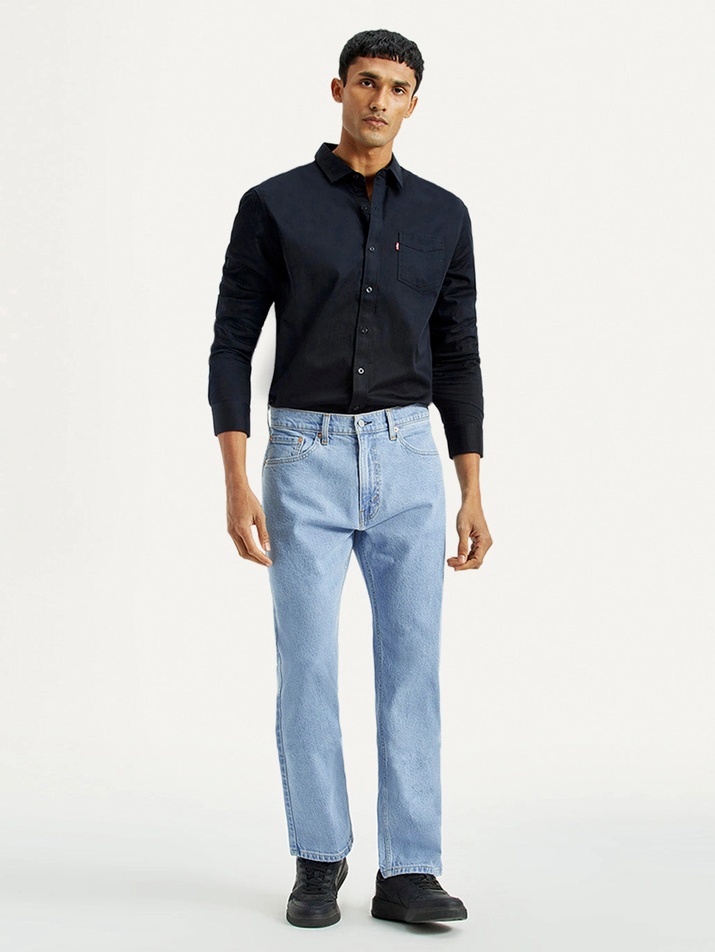 Men's 505 Light Indigo Straight Fit Mid Rise Jeans Timeless Look