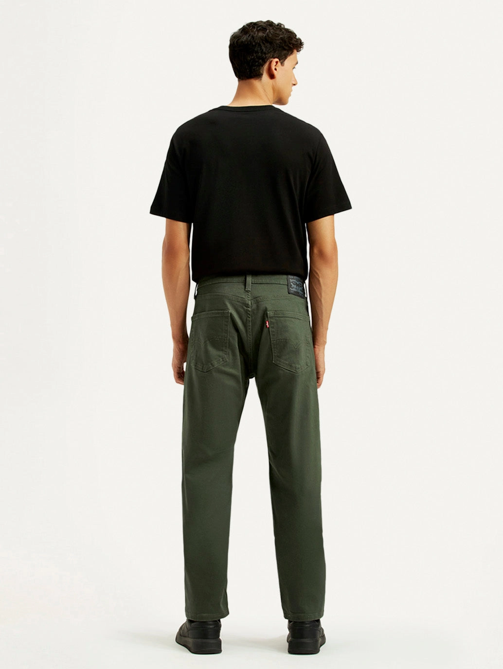 Men's 505 Olive Green Overdyed Straight Fit Mid Rise Jeans Spring Mood Bold Look Perfect Length Design