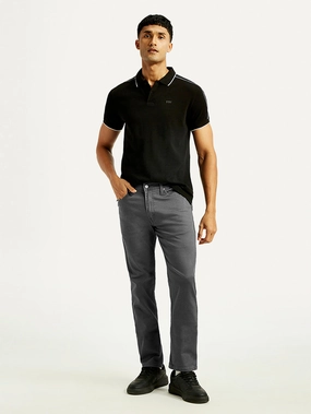 Men's 511 Charcoal Grey Overdyed Slim Fit Mid Rise Jeans Cool Outfit