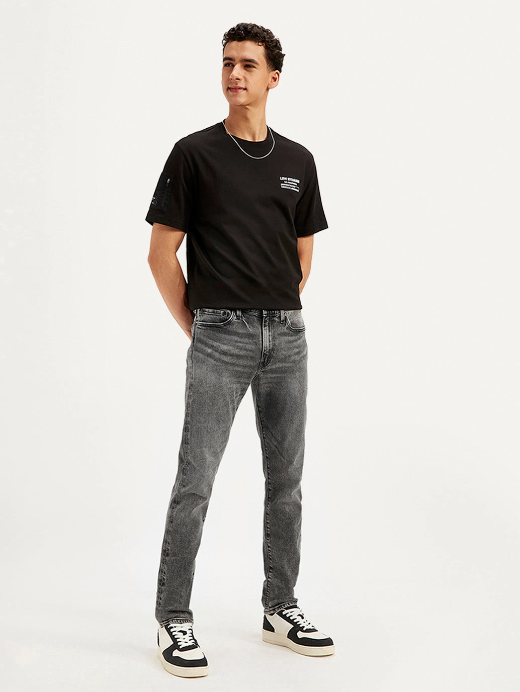 Men's 511 Charcoal Grey Slim Fit Mid Rise Jeans premium design