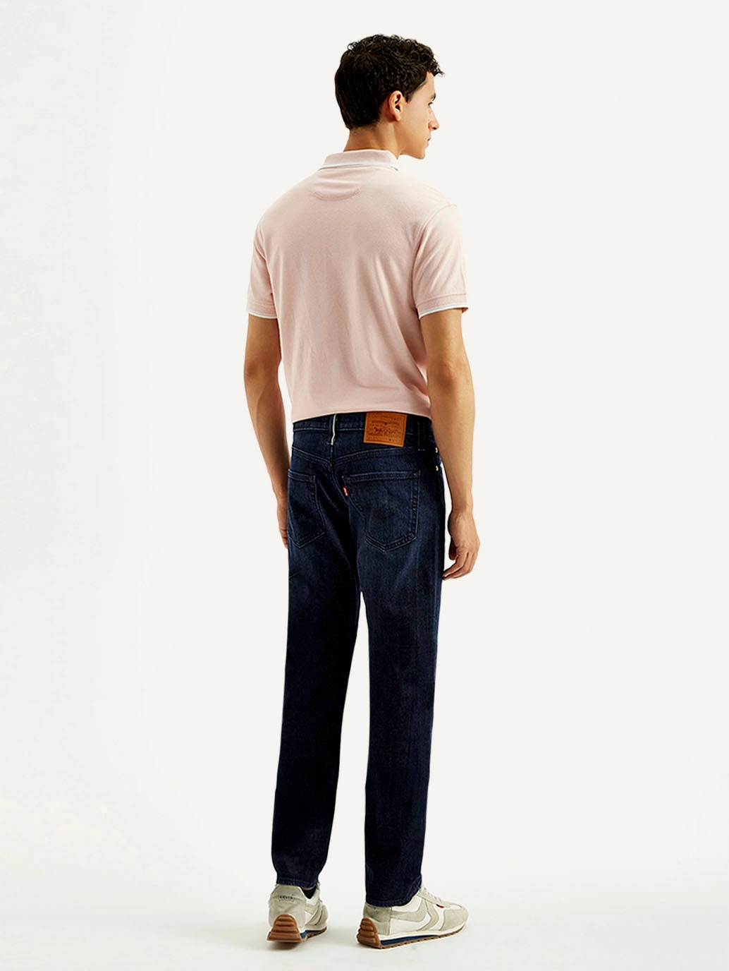 Men's 511 Dark Blue Slim Fit Mid Rise Selvedge Jeans Lightwear Option Anti Sagging Technology