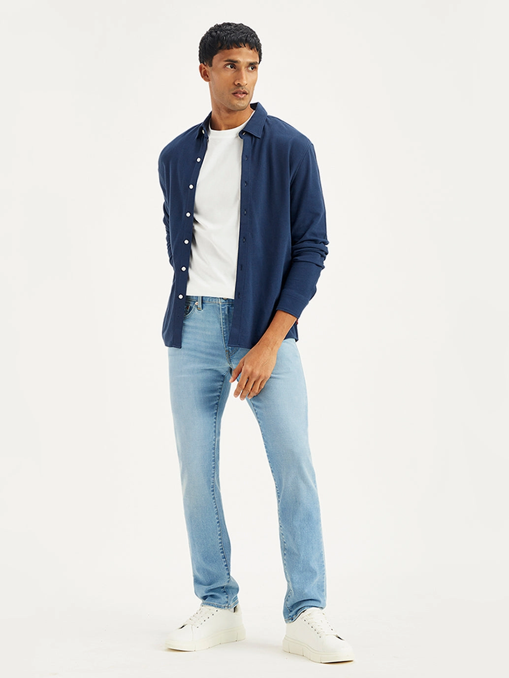 Men's 511 Light Blue Slim Fit Mid Rise Jeans Effortless Waist Quality Staple