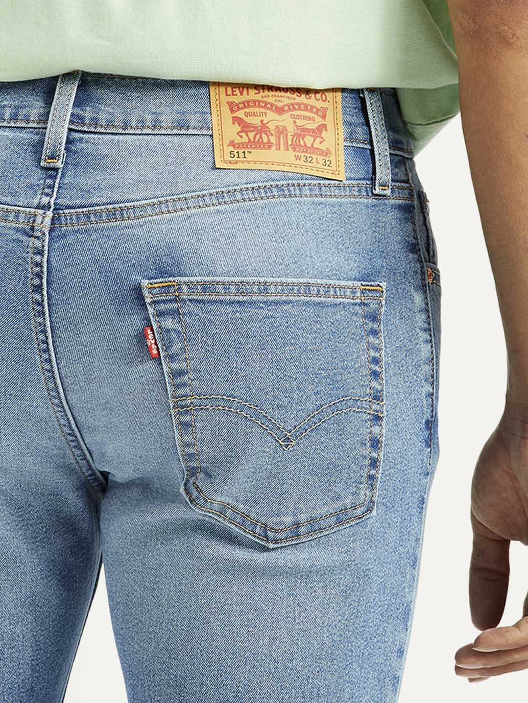 Style Daily Men's 511 Med Indigo Slim Fit Mid Rise Jeans