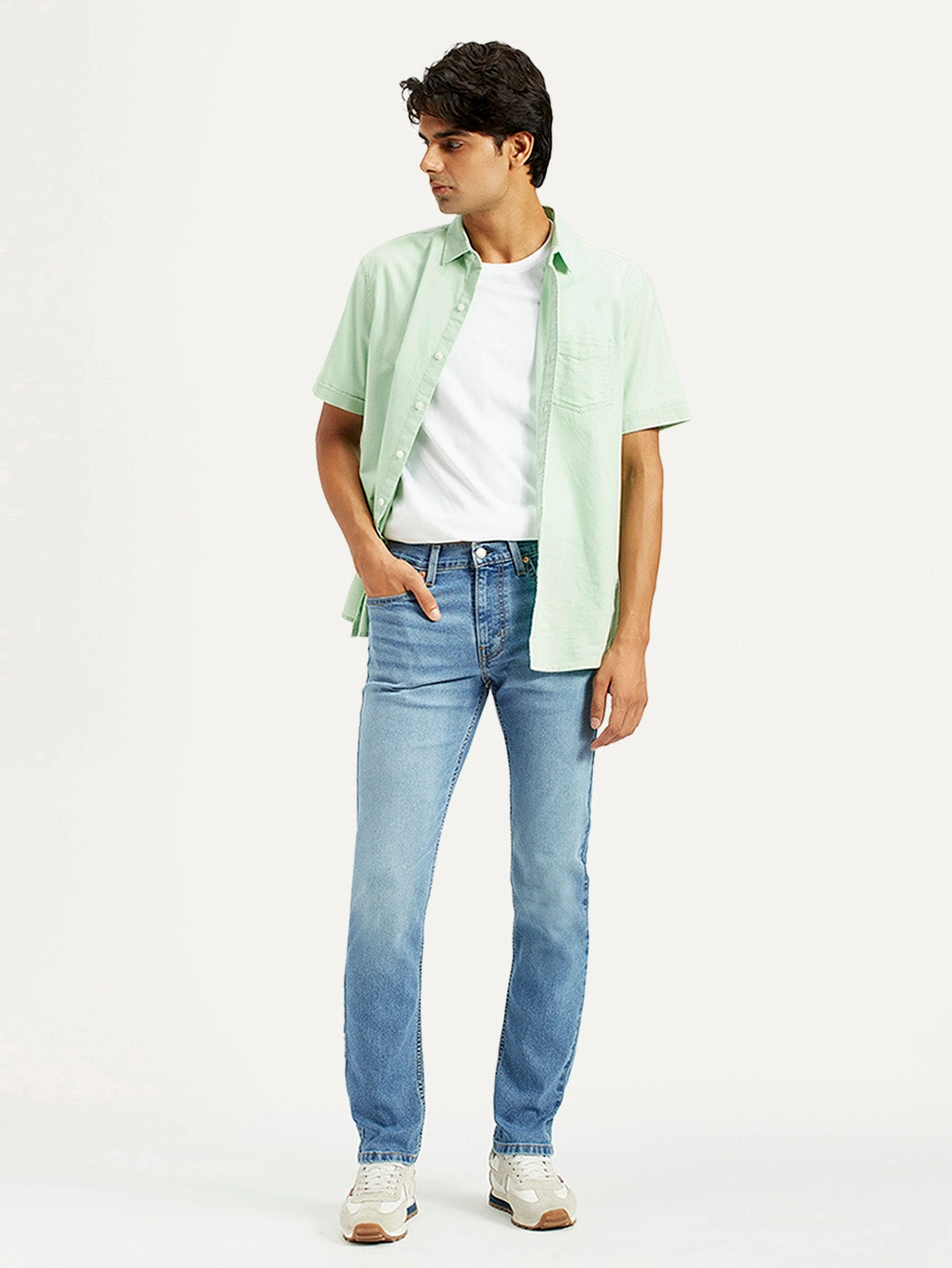 Men's 511 Med Indigo Slim Fit Mid Rise Jeans Always Needed High Quality Classic Wear Earthy