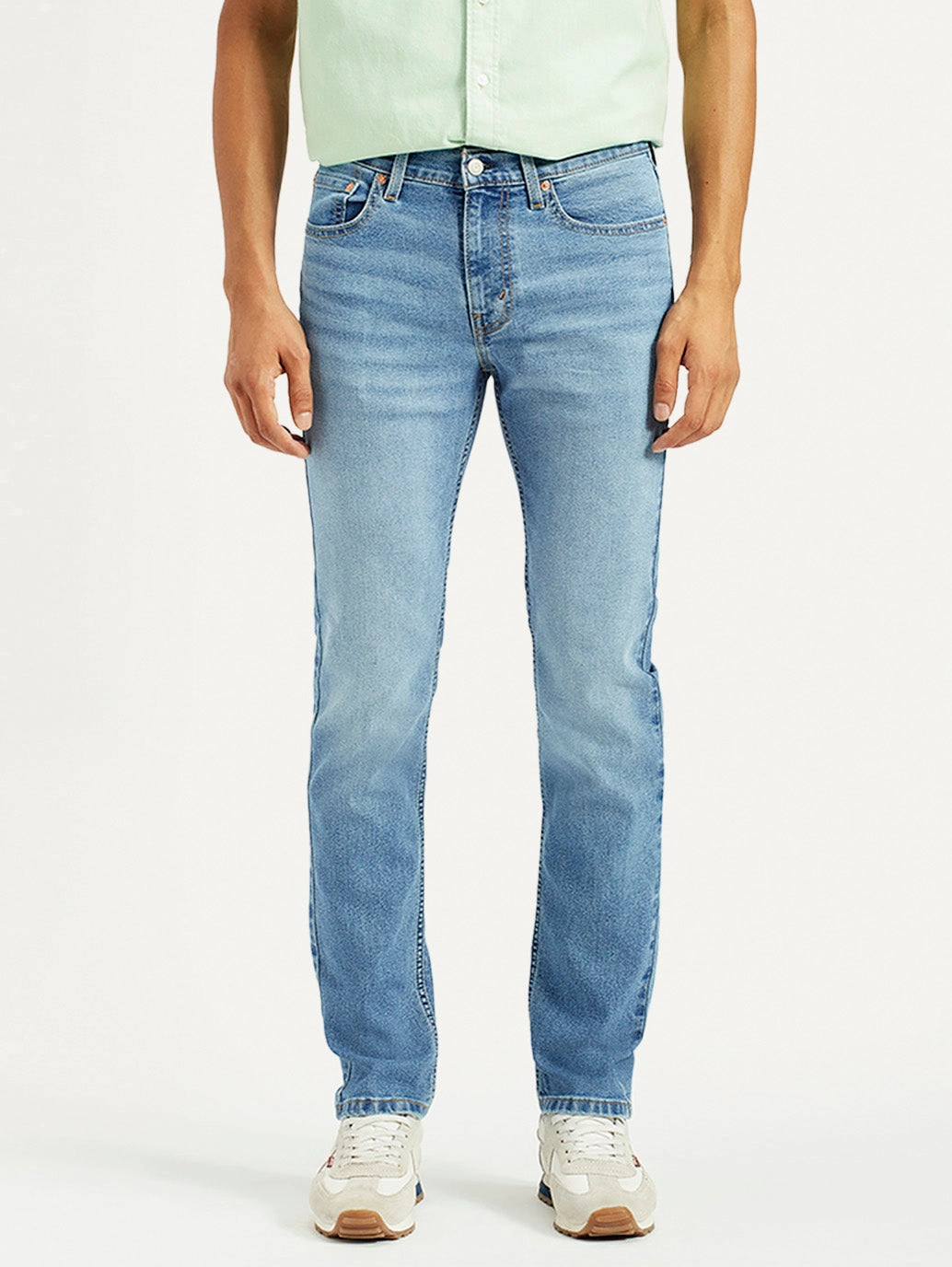 Men's 511 Med Indigo Slim Fit Mid Rise Jeans Classic Wear Slim Contemporary Look