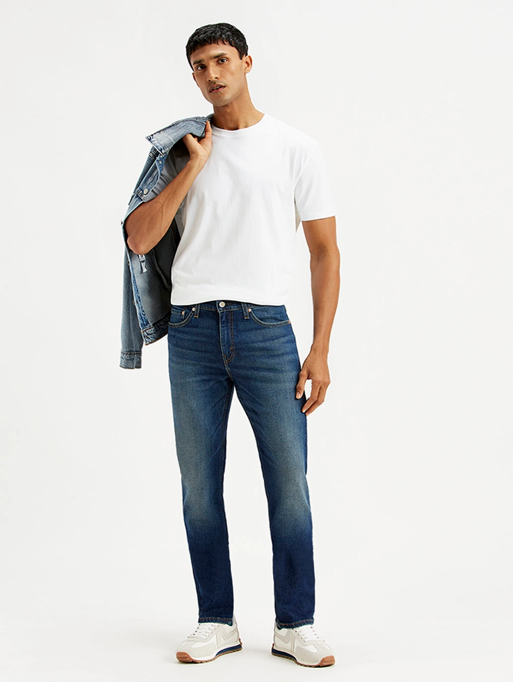 Unisex Wear Premium Men's 511 Navy Blue Slim Fit Mid Rise Jeans