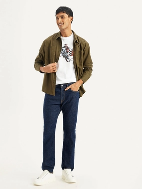 Perfect For Daily Men's 511 Navy Blue Slim Fit Mid Rise Jeans