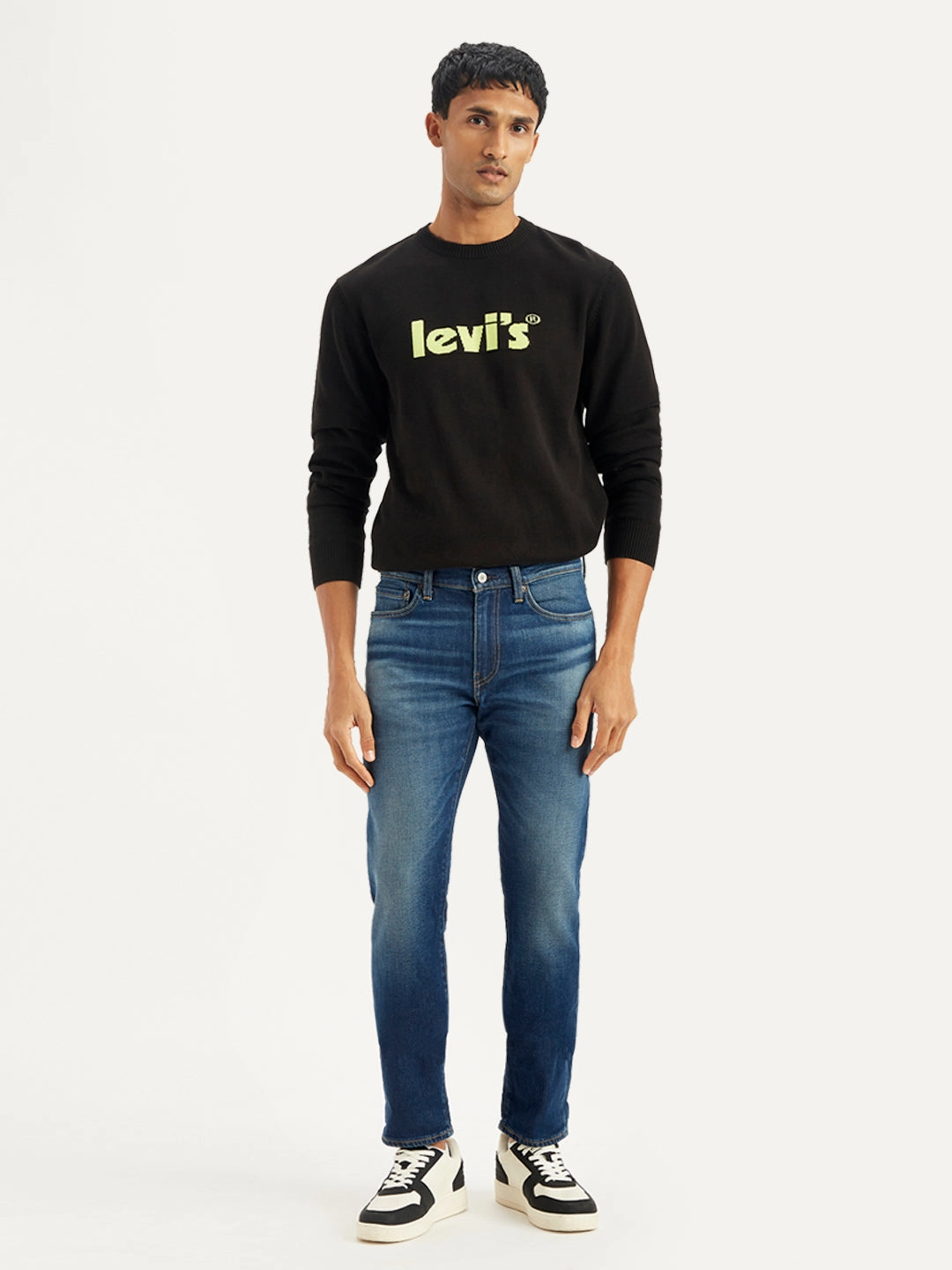 Men's 511 Navy Blue Slim Fit Mid Rise Jeans Youth Outfit