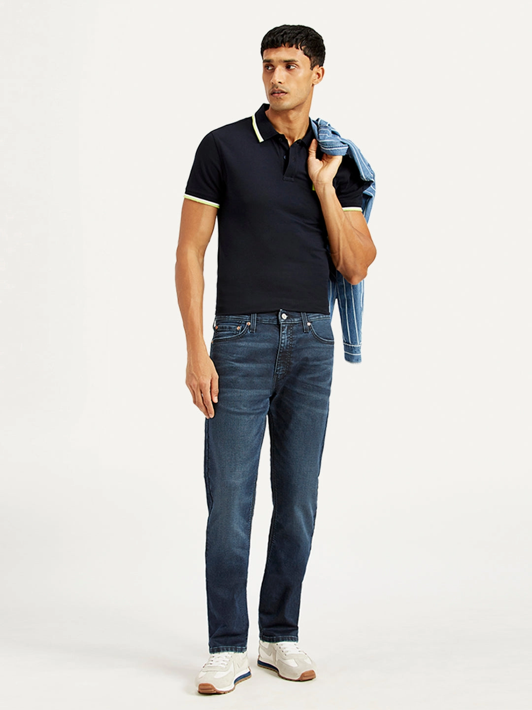 Men's 511 Navy Blue Slim Fit Mid Rise Jeans Core Fit