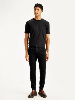 Chill Outfit Relaxed Style Earthy Day To Day Men's 512 Black Slim Tapered Fit Mid Rise Jeans