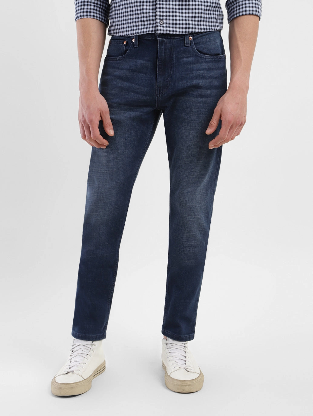 Work Meeting Weekend Style Streetwear Fan Men's 512 Blue Slim Tapered Fit Mid Rise Jeans