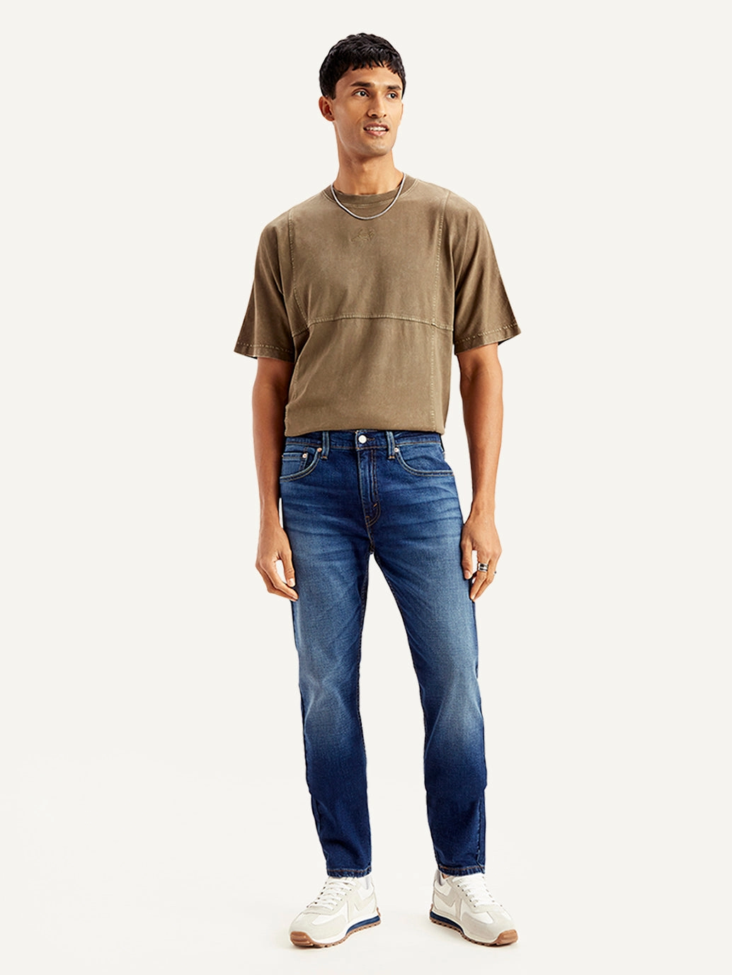 Men's 512 Blue Slim Tapered Fit Mid Rise Jeans Fray Resistant Hem