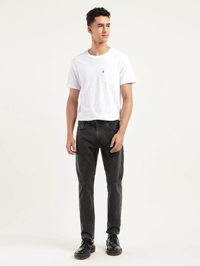 Smart Casual Modern Rainy Day Men's 512 Charcoal Grey Slim Tapered Fit Mid Rise Jeans