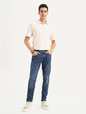 Men's 512 Dark Blue Slim Tapered Fit Mid Rise Jeans Affordable Fashion Lover