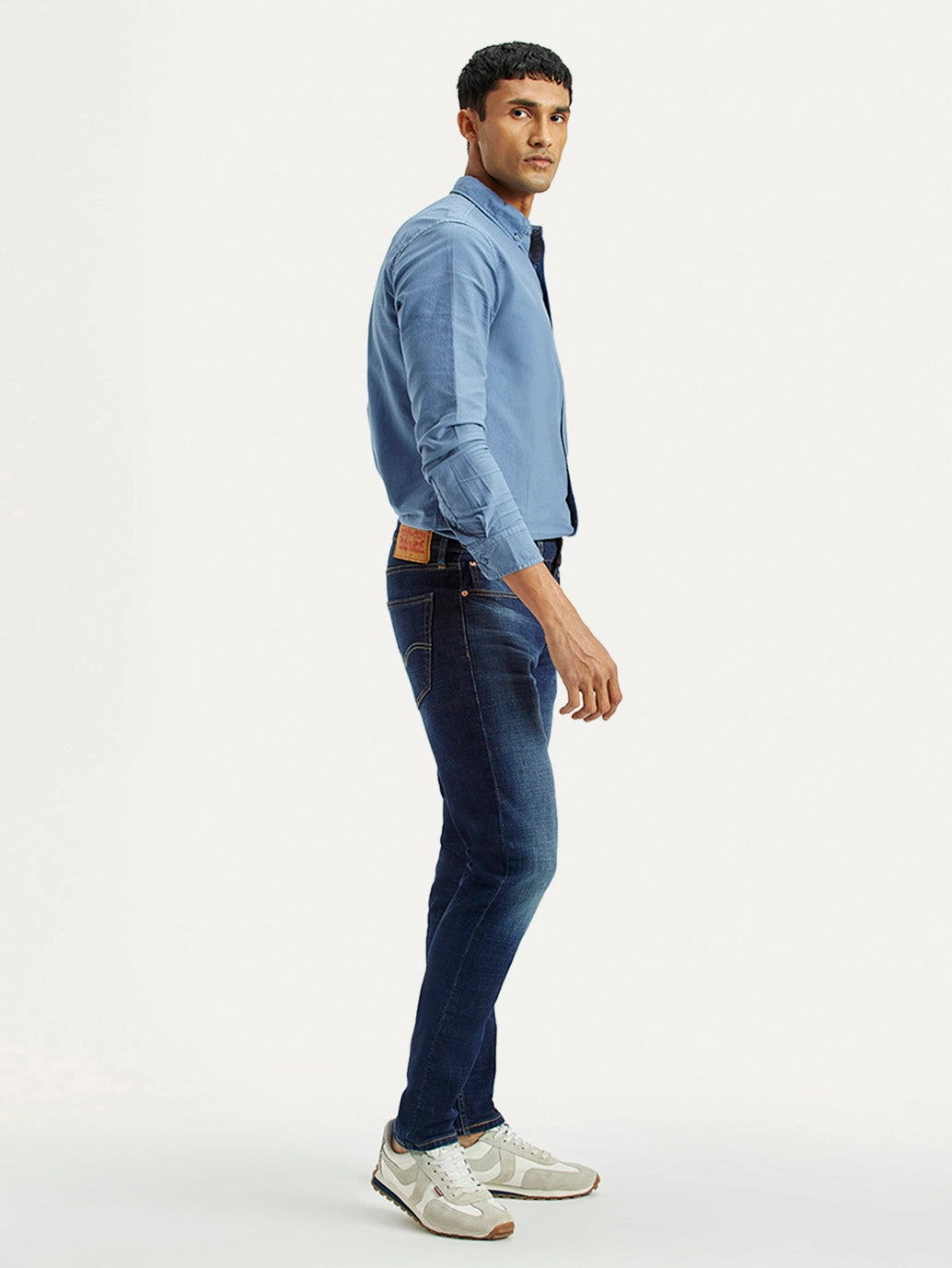 Men's 512 Dark Indigo Slim Tapered Fit Mid Rise Jeans Neutral Smooth