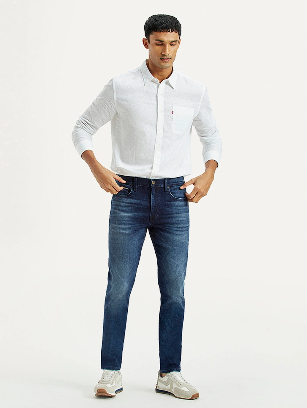 Men's 512 Dark Indigo Slim Tapered Fit Mid Rise Jeans Everyday Vibrant